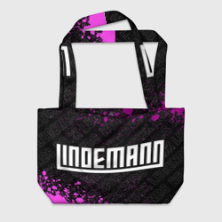 Пляжная сумка 3D Lindemann rock legends: надпись и символ