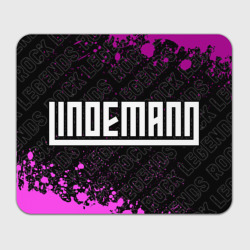 Прямоугольный коврик для мышки Lindemann rock legends: надпись и символ