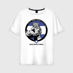 Женская футболка хлопок Oversize Krav-maga tiger emblem