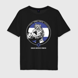 Мужская футболка хлопок Oversize Krav-maga emblem tiger