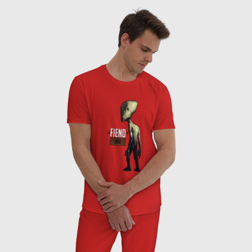Мужская пижама хлопок FIEND 2012 - рок группа, цвет красный - фото 3