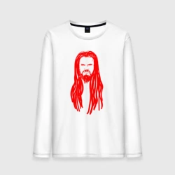 Мужской лонгслив хлопок Hellscream портрет красный