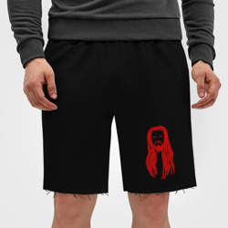 Мужские трикотажные шорты футер хлопок Hellscream портрет красный - фото 2