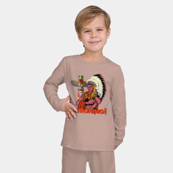 Детская пижама с лонгсливом хлопок Суровый индеец - фото 2