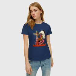Женская футболка хлопок Суровый индеец - фото 2