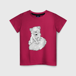 Милый песец – Детская футболка хлопок с принтом купить со скидкой в -20%