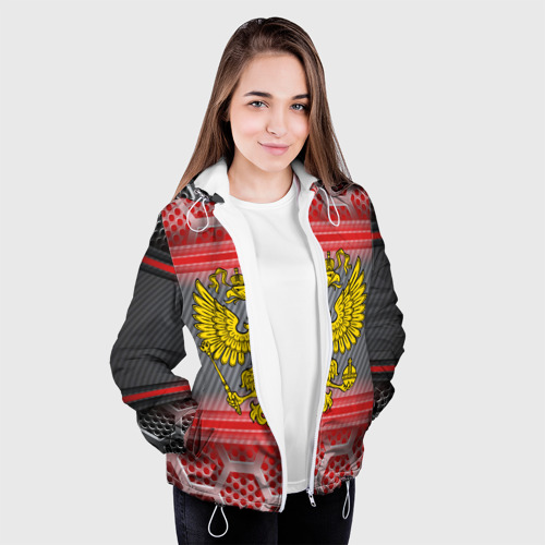 Женская куртка 3D Россия будущего , цвет белый - фото 4