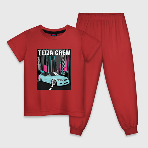 Детская пижама хлопок с принтом Toyota Altezza Tezza Crew, вид спереди #2