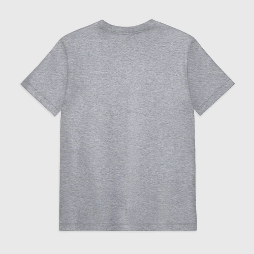 Мужская футболка хлопок с принтом Медведь в лесу, вид сзади #1