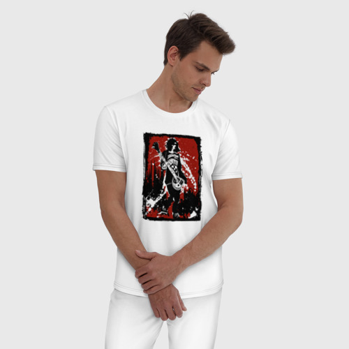 Мужская пижама хлопок с принтом Punk Ramones, фото на моделе #1