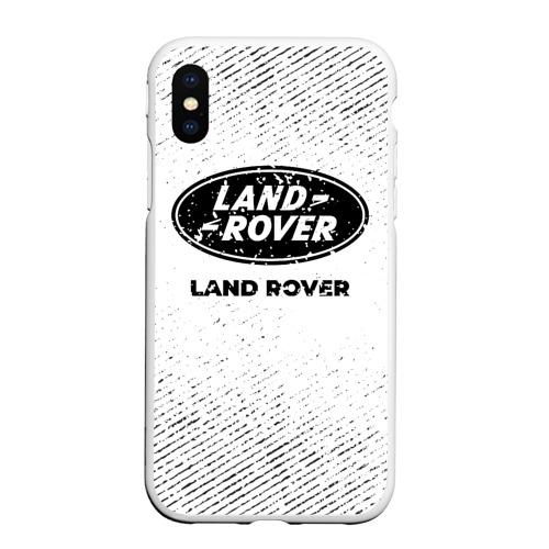 Чехол для iPhone XS Max матовый Land Rover с потертостями на светлом фоне