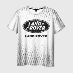 Мужская футболка 3D Land Rover с потертостями на светлом фоне