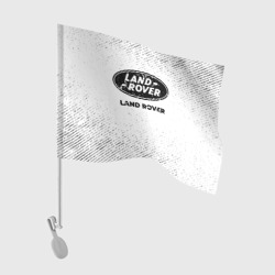 Флаг для автомобиля Land Rover с потертостями на светлом фоне