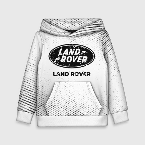 Детская толстовка 3D Land Rover с потертостями на светлом фоне, цвет белый