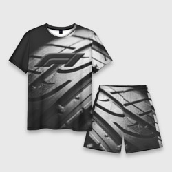 Мужской костюм с шортами 3D Formula 1 - Dark theme