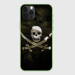 Чехол для iPhone 12 Pro Max Пиратский флаг - череп с ножами