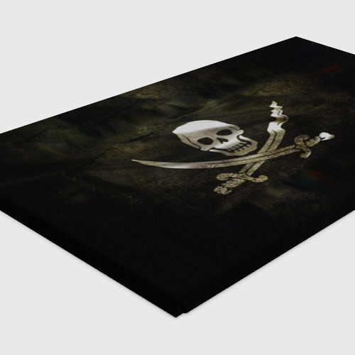 Холст прямоугольный Пиратский флаг - череп с ножами, цвет 3D печать - фото 4