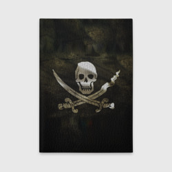 Обложка для автодокументов Пиратский флаг - череп с ножами
