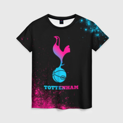 Женская футболка 3D Tottenham - neon gradient