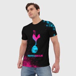 Мужская футболка 3D Tottenham - neon gradient - фото 2