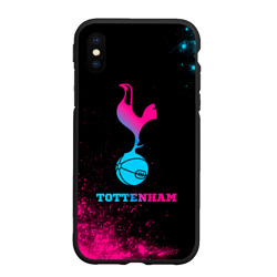 Чехол для iPhone XS Max матовый Tottenham - neon gradient