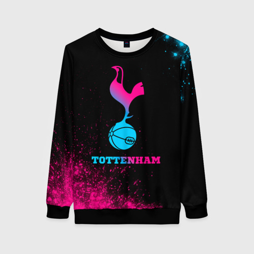 Женский свитшот 3D Tottenham - neon gradient, цвет 3D печать