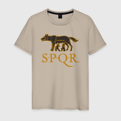 Мужская футболка хлопок Капитолийская волчица SPQR