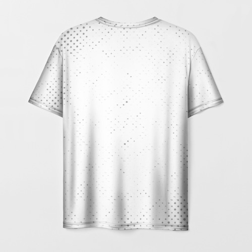 Мужская футболка 3D с принтом System of a Down glitch на светлом фоне, вид сзади #1