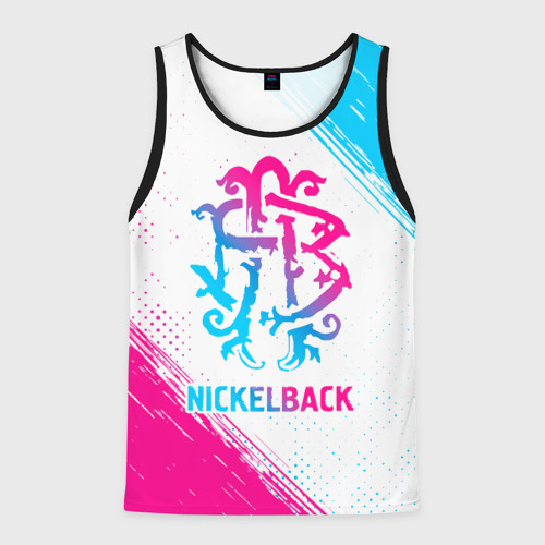 Мужская майка 3D Nickelback neon gradient style, цвет 3D печать