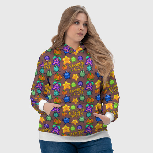 Женская толстовка 3D Stardew Valley pattern brown, цвет 3D печать - фото 6