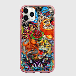 Чехол для iPhone 11 Pro Max матовый Красочная иллюстрация
