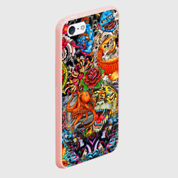 Чехол для iPhone 5/5S матовый Красочная иллюстрация - фото 2
