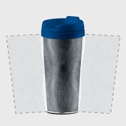 Термокружка-непроливайка Черно-синий текстурированный в елочку, под джинсу - фото 2