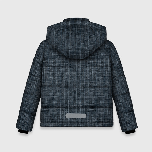 Зимняя куртка для мальчиков 3D Черно-синий текстурированный в елочку, под джинсу, цвет черный - фото 2