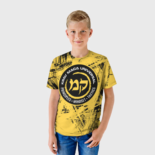 Детская футболка 3D Krav maga national wrestling emblem, цвет 3D печать - фото 3