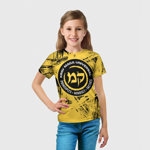 Детская футболка 3D Krav maga national wrestling emblem, цвет 3D печать - фото 5