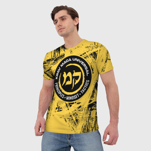 Мужская футболка 3D Krav maga national wrestling emblem, цвет 3D печать - фото 3