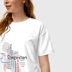 Женская футболка хлопок Oversize Republic of Dagestan - фото 2