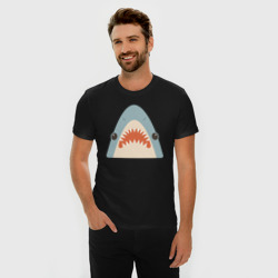 Мужская футболка хлопок Slim Милая маленькая акула - фото 2