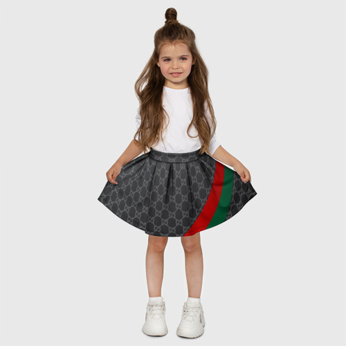 Детская юбка-солнце 3D в стиле gucci, цвет 3D печать - фото 5