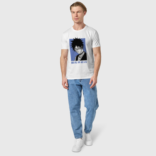 Мужская футболка хлопок Сюхэй Хисаги, цвет белый - фото 5