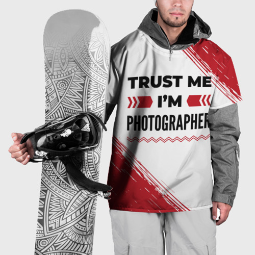 Накидка на куртку 3D Trust me I'm photographer white