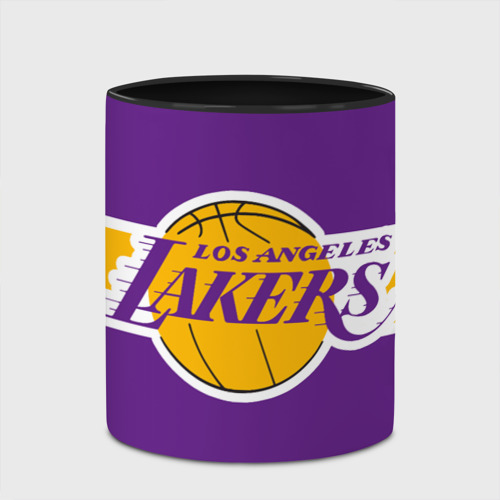 Кружка с полной запечаткой LA Lakers NBA, цвет белый + черный - фото 4