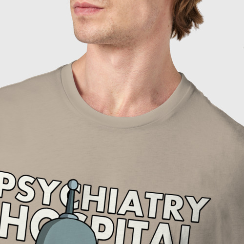 Мужская футболка хлопок Bender - hospital, цвет миндальный - фото 6