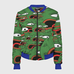 Женский бомбер 3D  Пепе лягушка