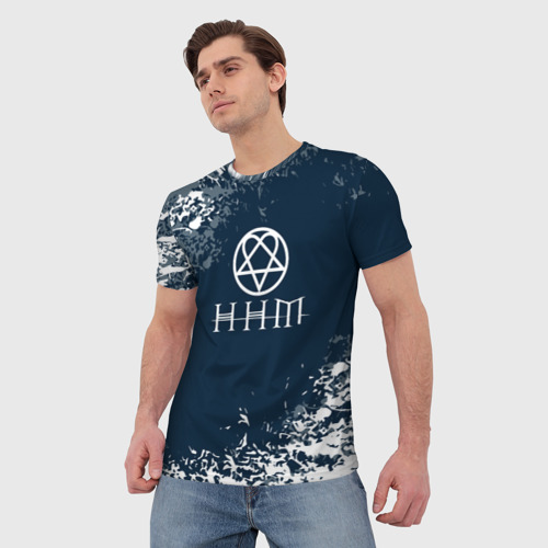 Мужская футболка 3D Him - Краска, цвет 3D печать - фото 3