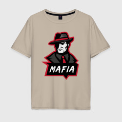 Мужская футболка хлопок Oversize Мафия - лого