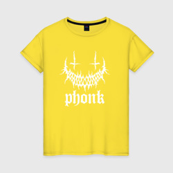 Phonk лого – Женская футболка хлопок с принтом купить со скидкой в -20%