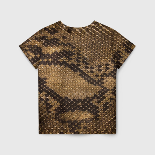 Детская футболка 3D с принтом Кожа питона  - fashion 2028, вид сзади #1