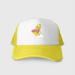 Кепка тракер с сеткой Гомер Симпсон нацелился на пончик